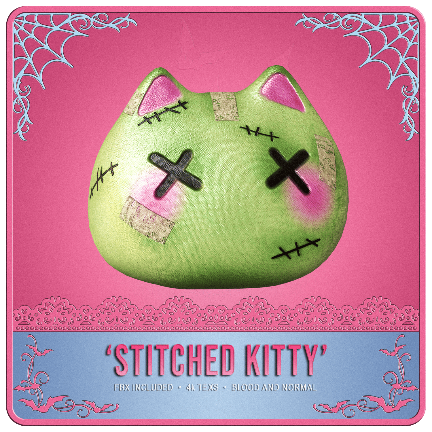 stitched kitty