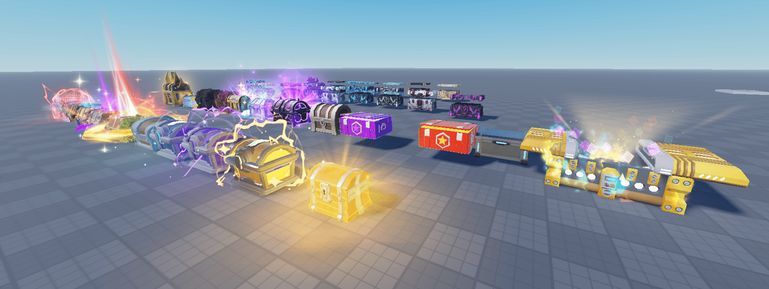 Rigged Roblox loot crate models