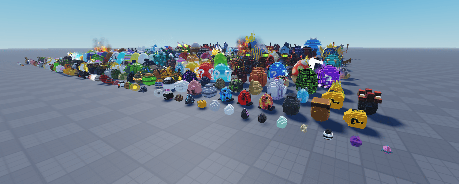 Rigged Roblox egg and pet models