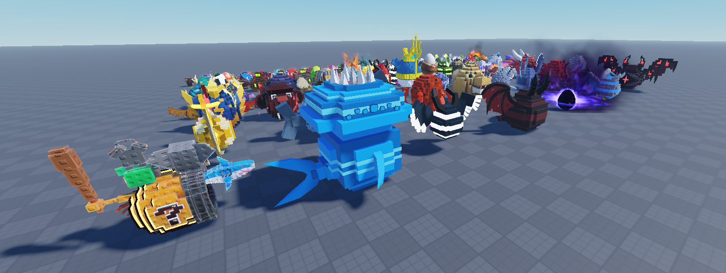 Fantasy creature models for Roblox games