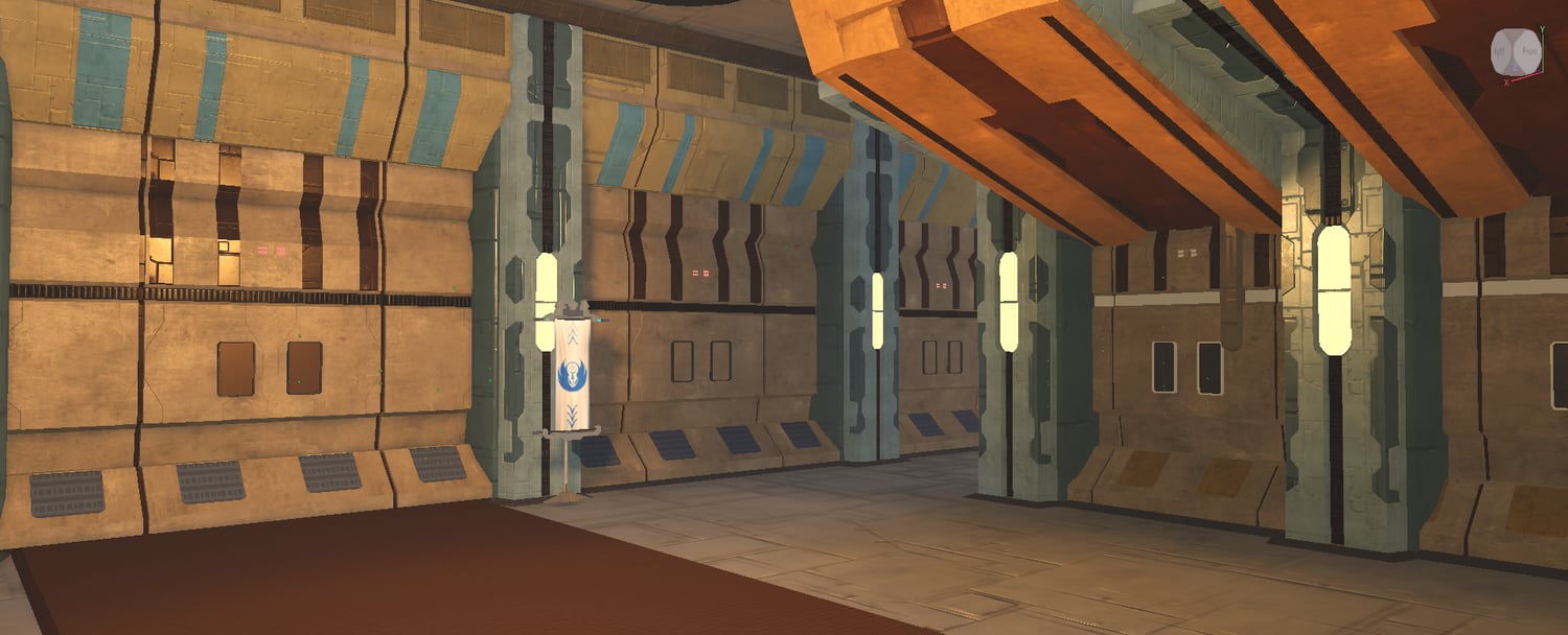 Desert city with futuristic architecture