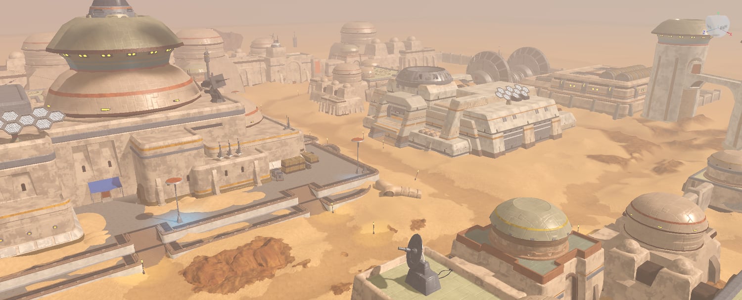Large sci-fi city map exterior