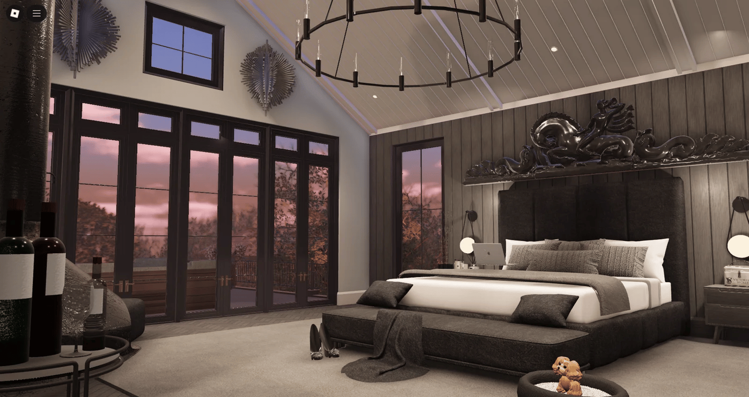 Detailed modern mansion interior