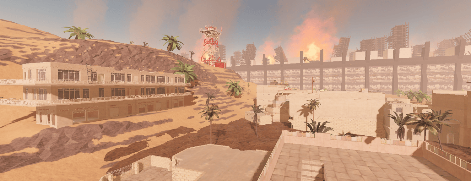 Narrow desert town street