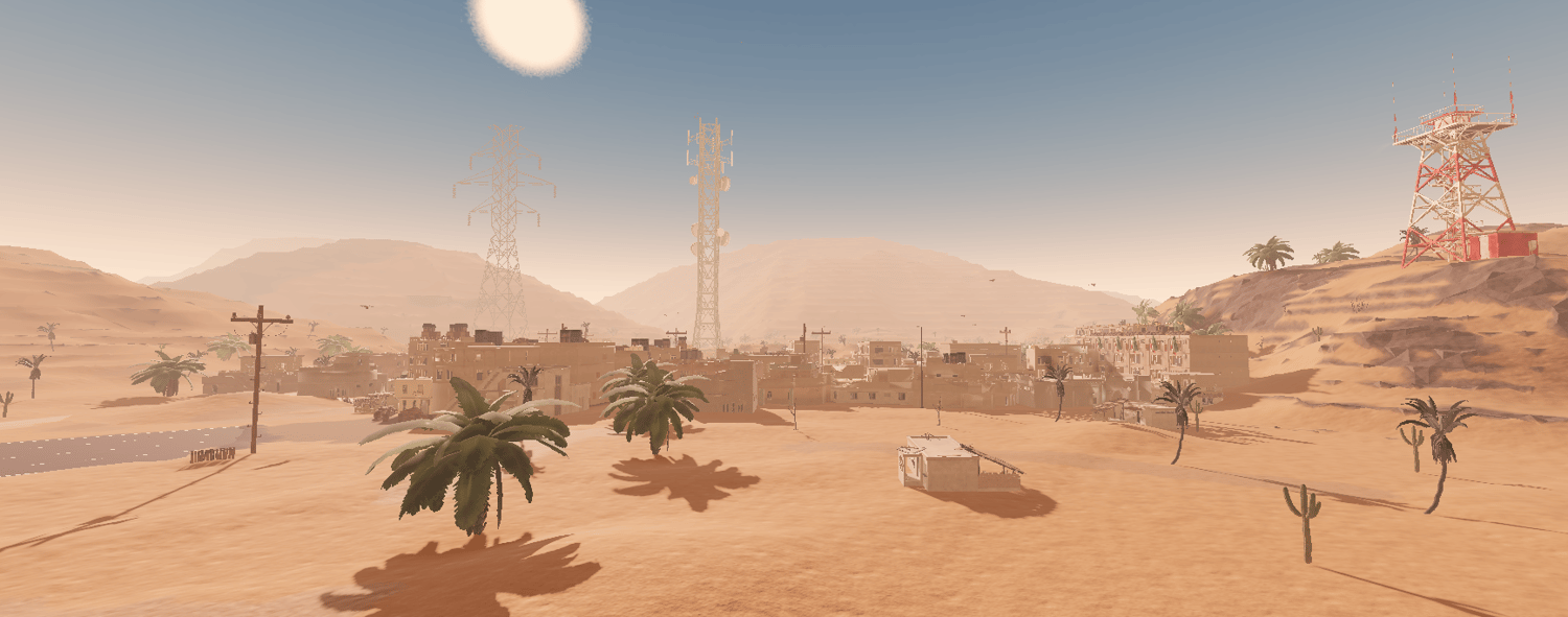 Desert communication towers