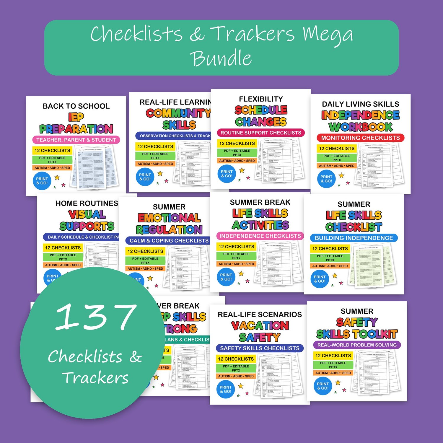 Checklists & Trackers Mega Bundle
