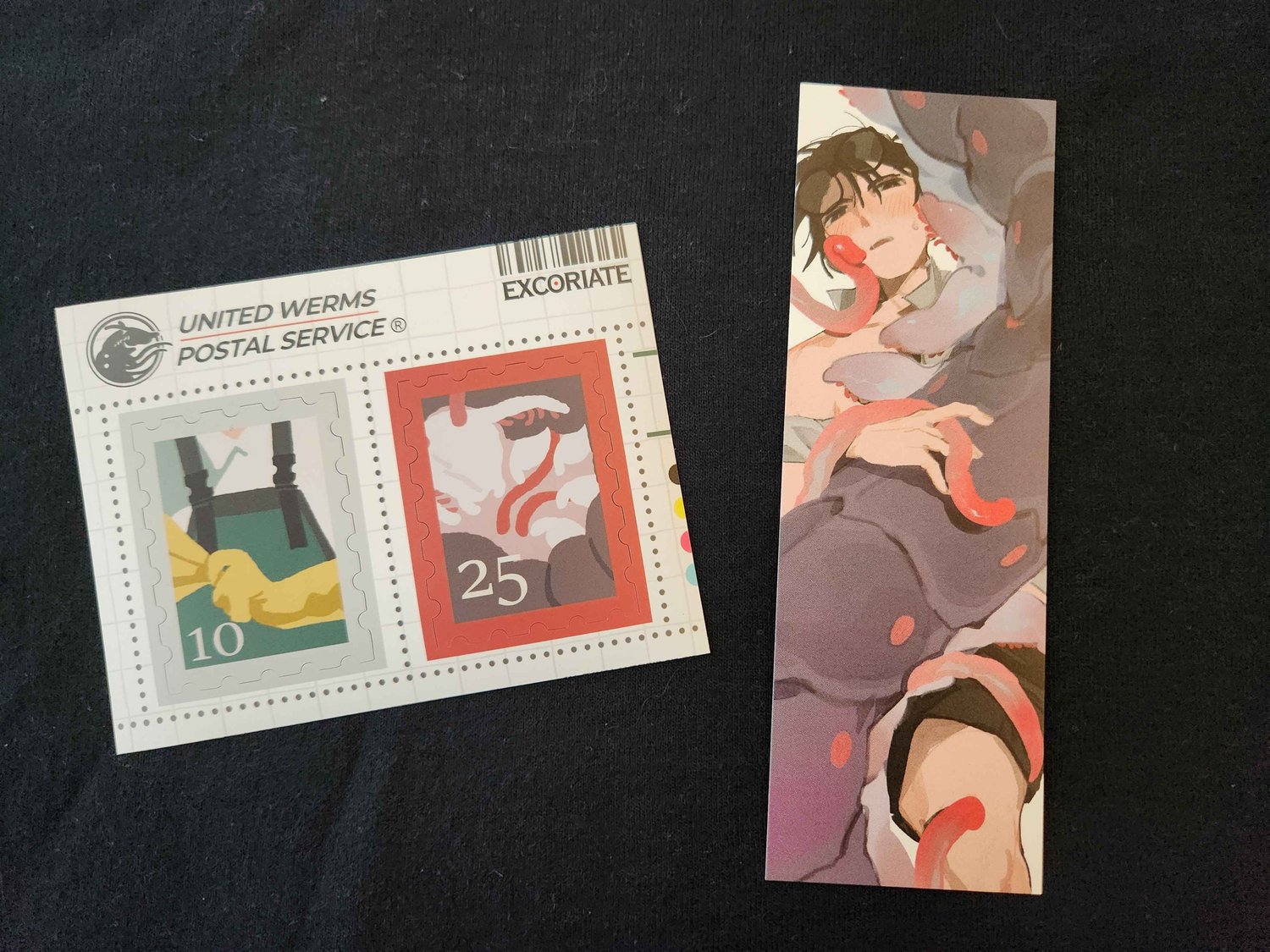 a close up photograph of the stickers and bookmark