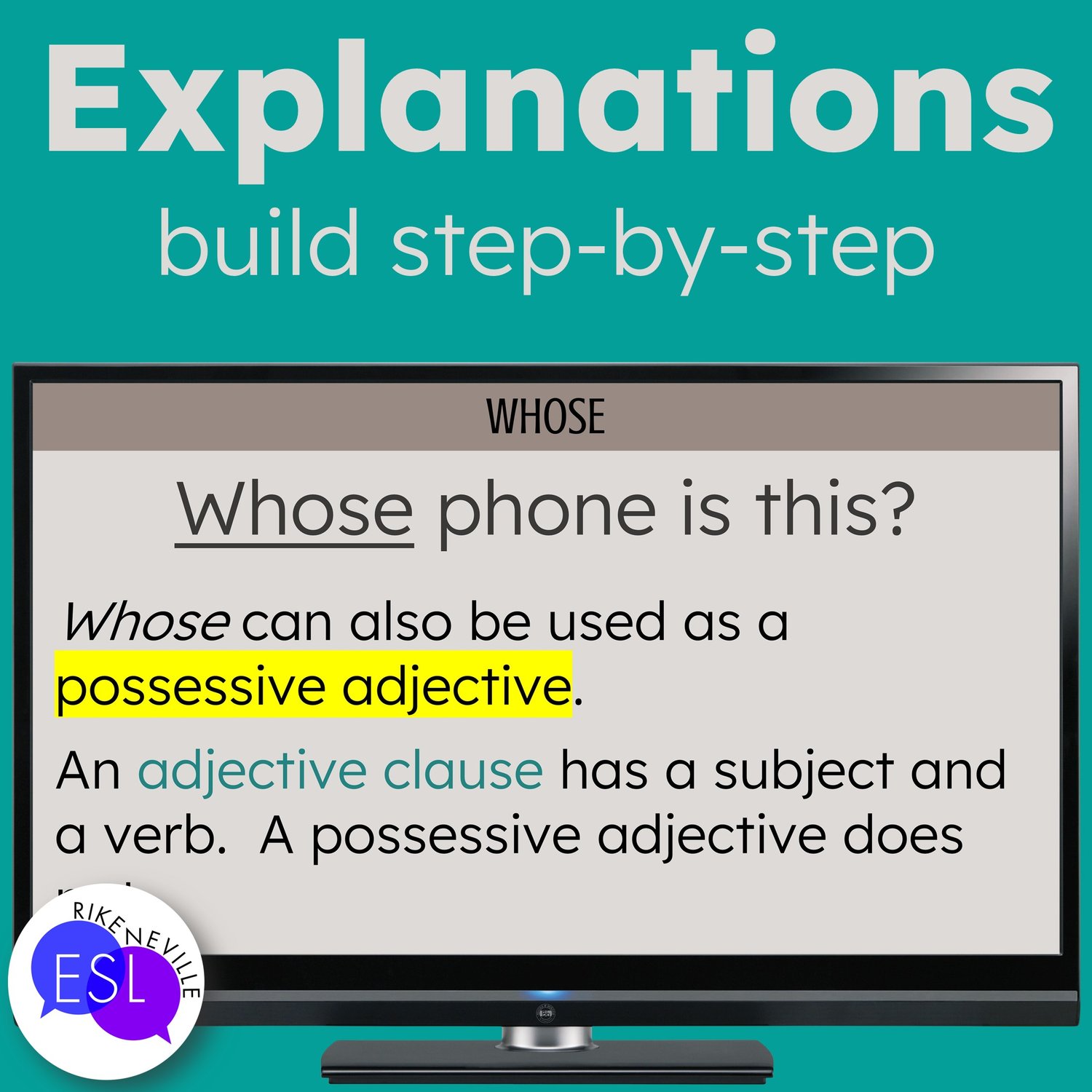 Adjective Clauses Relative Clauses Presentation for Adult ESL Grammar
