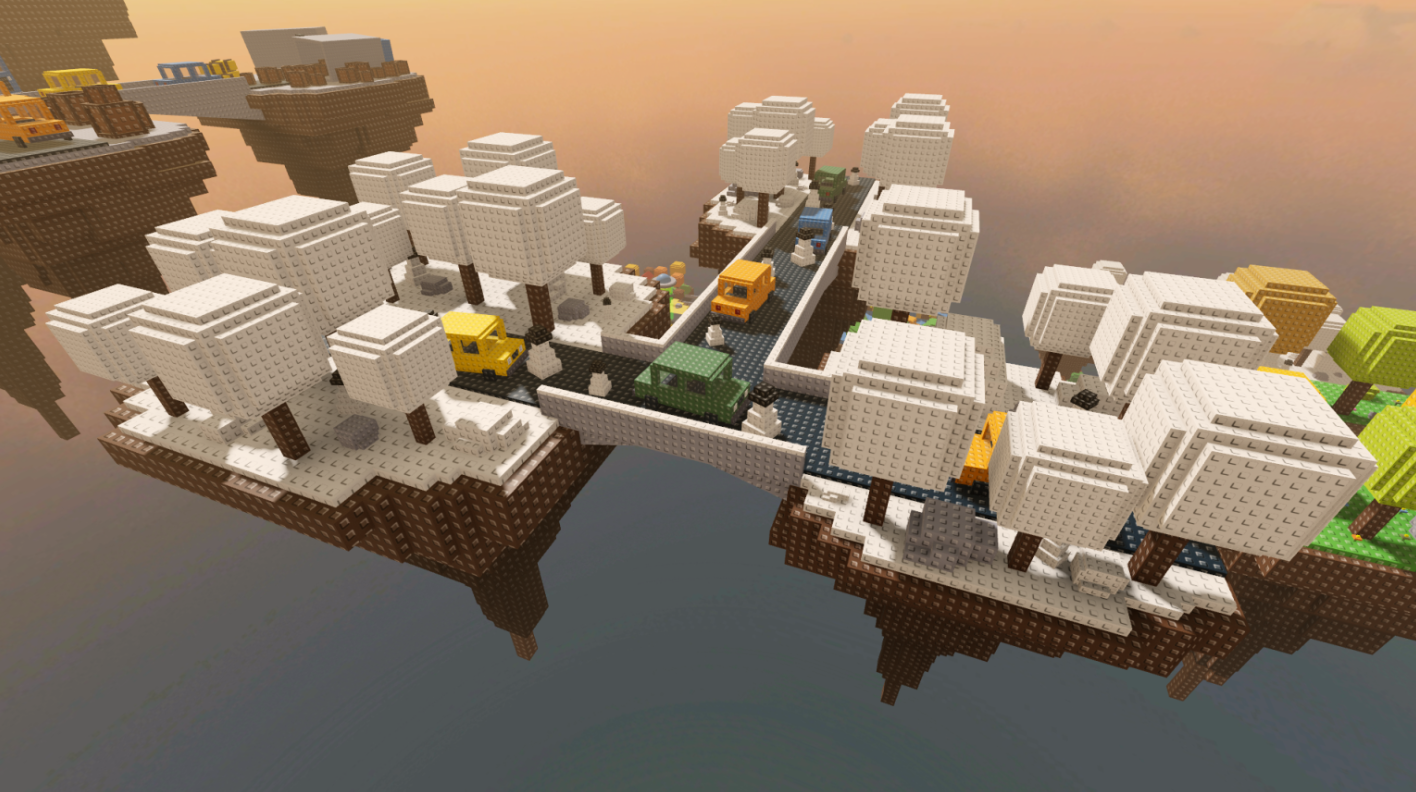 floating roads and button hunt