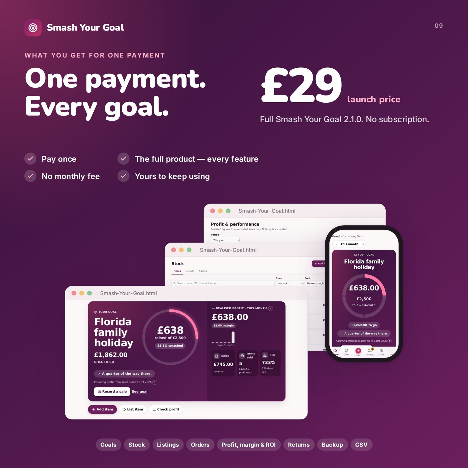 Smash Your Goal — One Payment