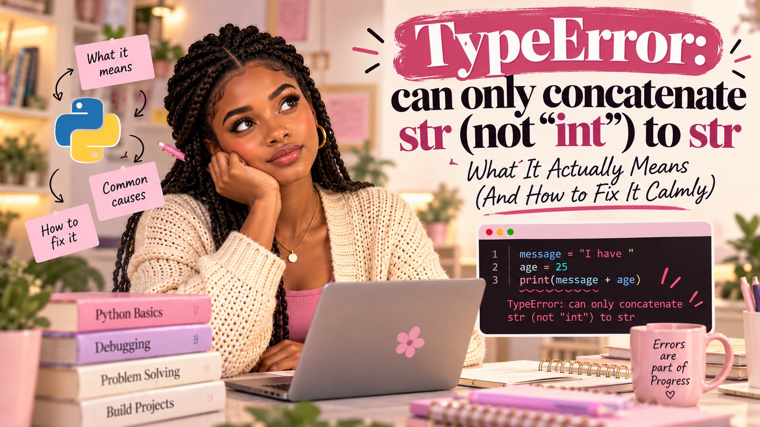 TypeError: can only concatenate str (not “int”) to str