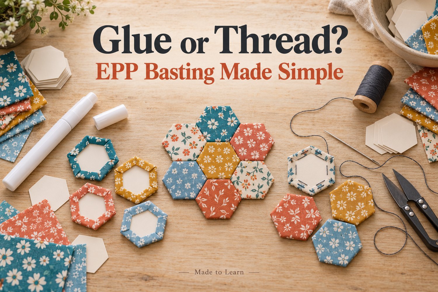 Glue and thread basting epp