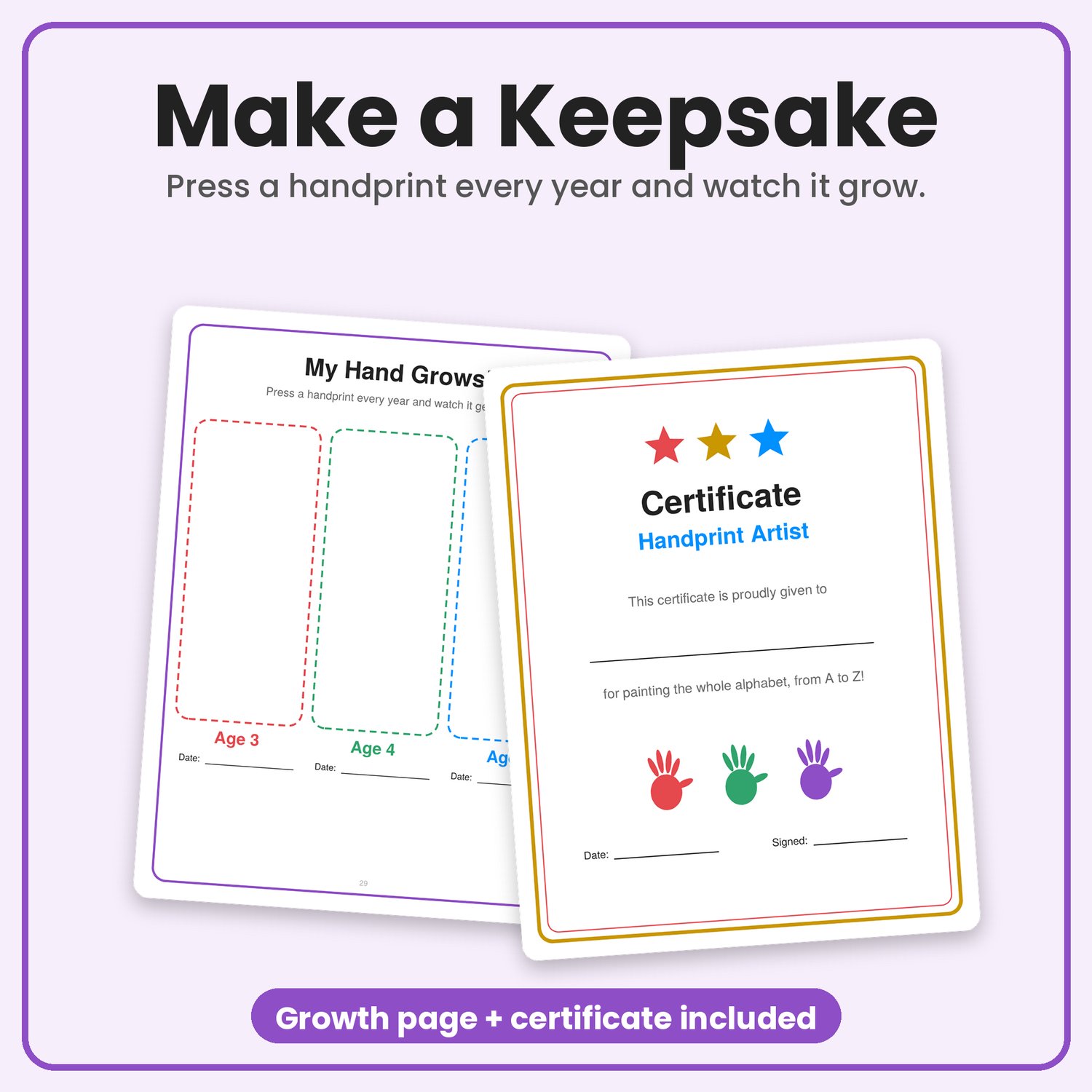 Turn ABC learning into a fun handprint art adventure