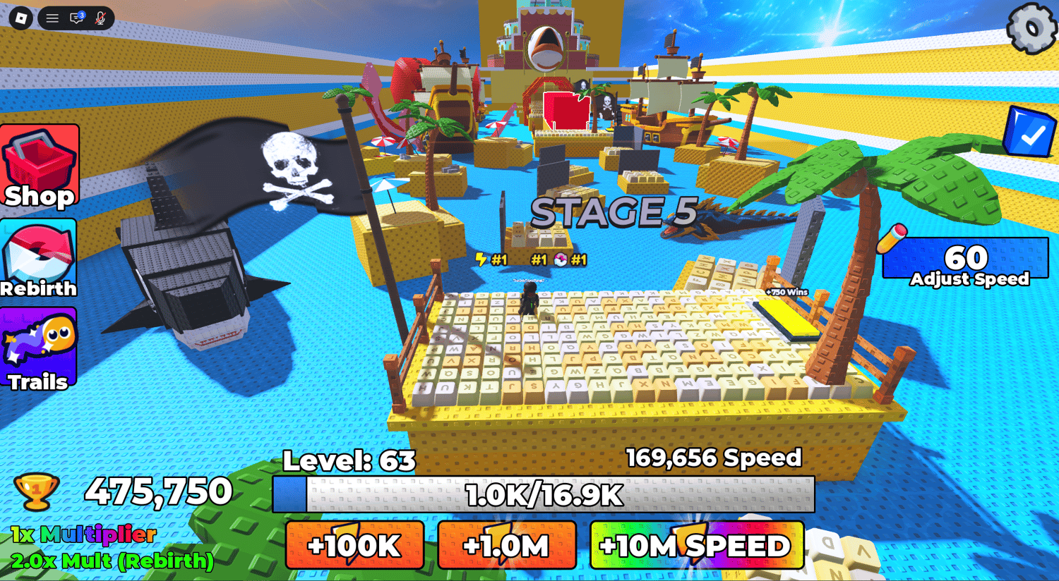 Speed treadmill progression system