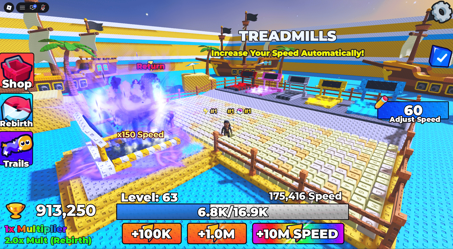 Pirate-themed Roblox gameplay map