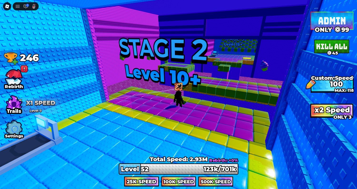 Roblox speed progression gameplay