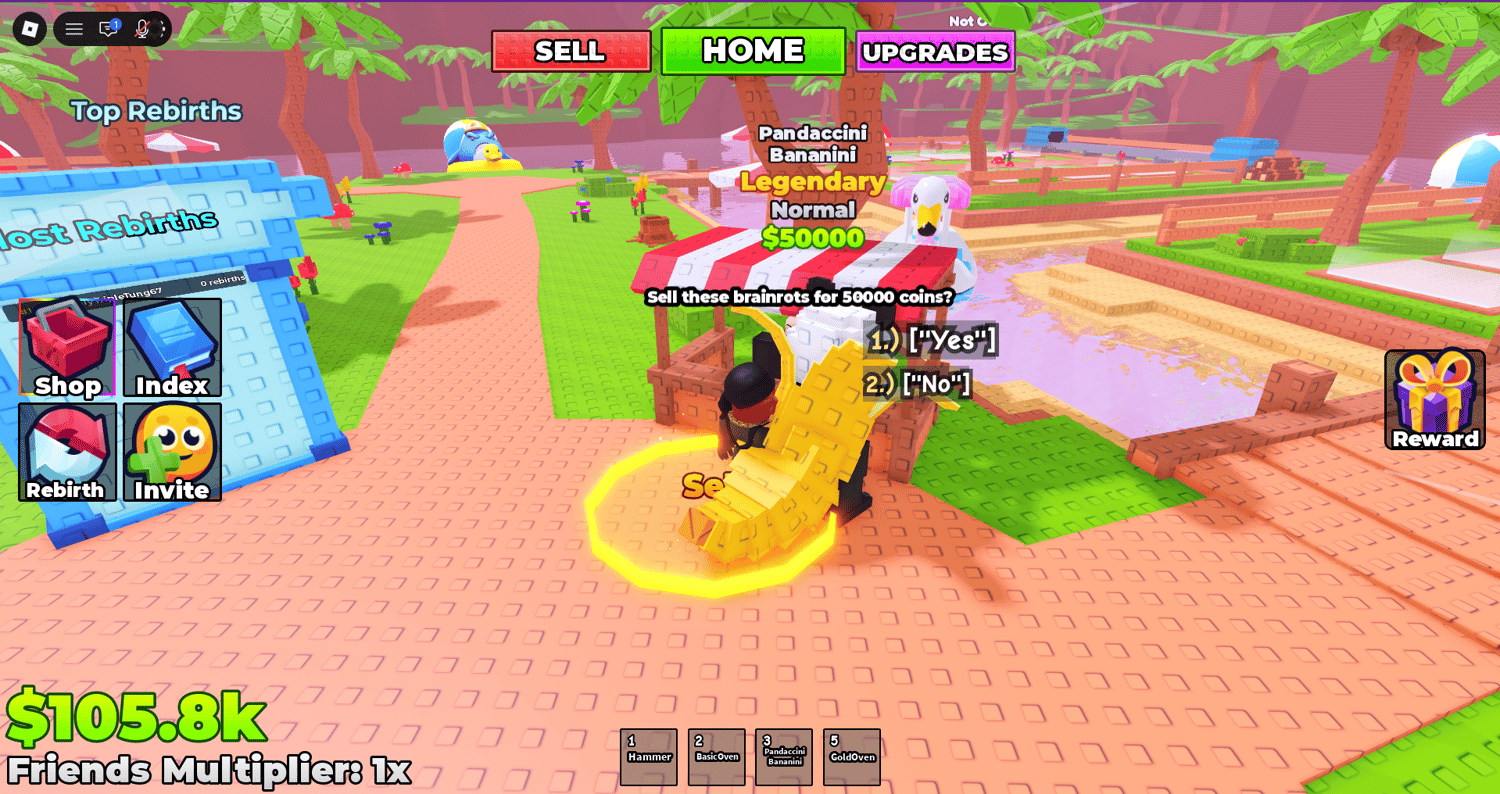 Brainrot baking simulator game
