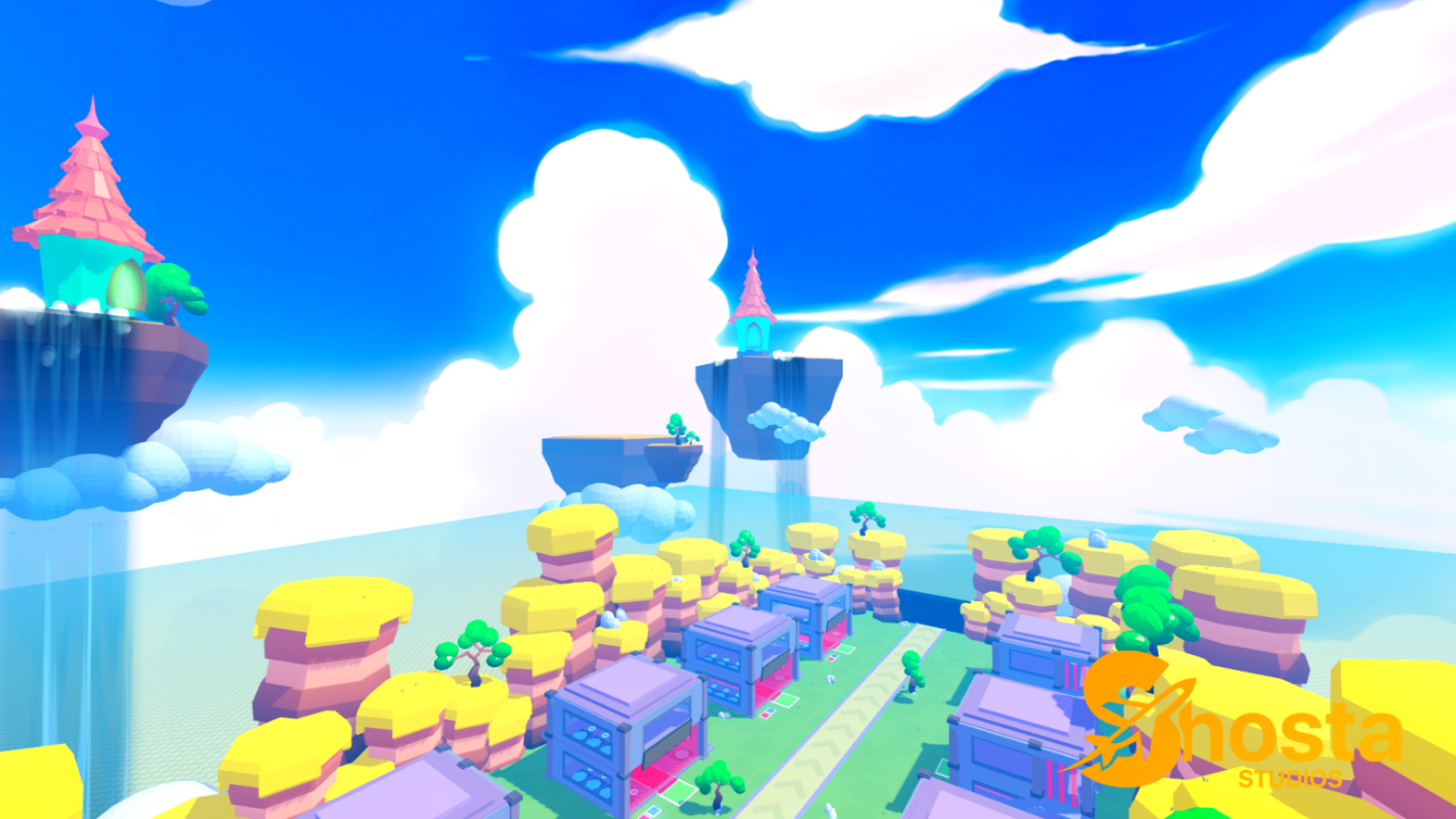Colorful Roblox floating island map