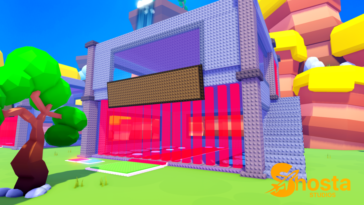 Cartoon-style Roblox game environment