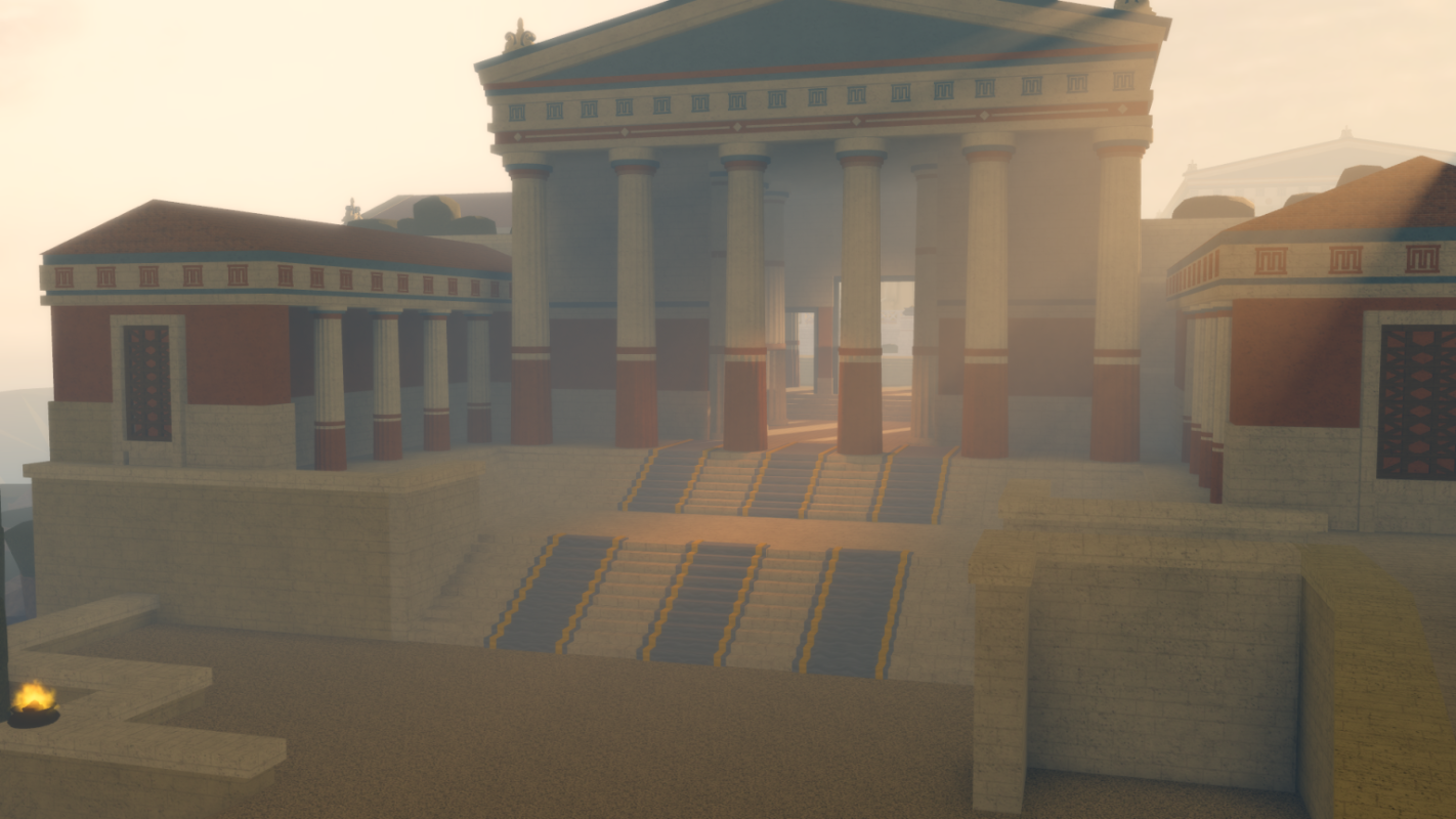 Greek temple ceremonial courtyard