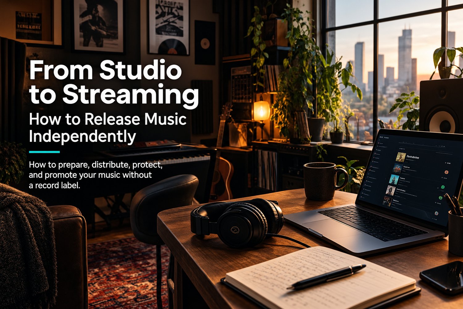 Learn how to release music independently without a record label. This complete guide covers music distribution, royalties, copyright, ISRCs, metadata, promotion, and how independent artists can release music professionally.