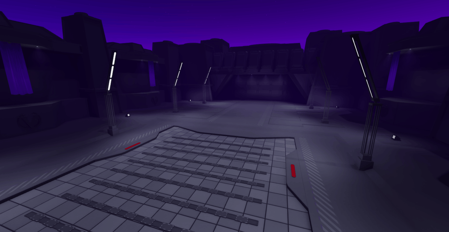 Purple illuminated rally environment