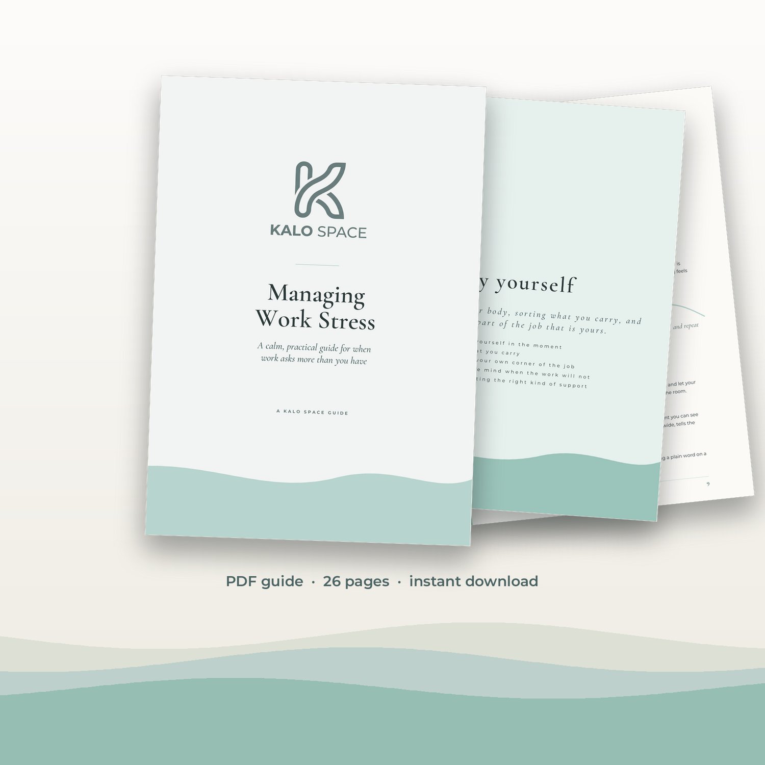 Cover of Managing Work Stress, a practical PDF guide by Kalo Space