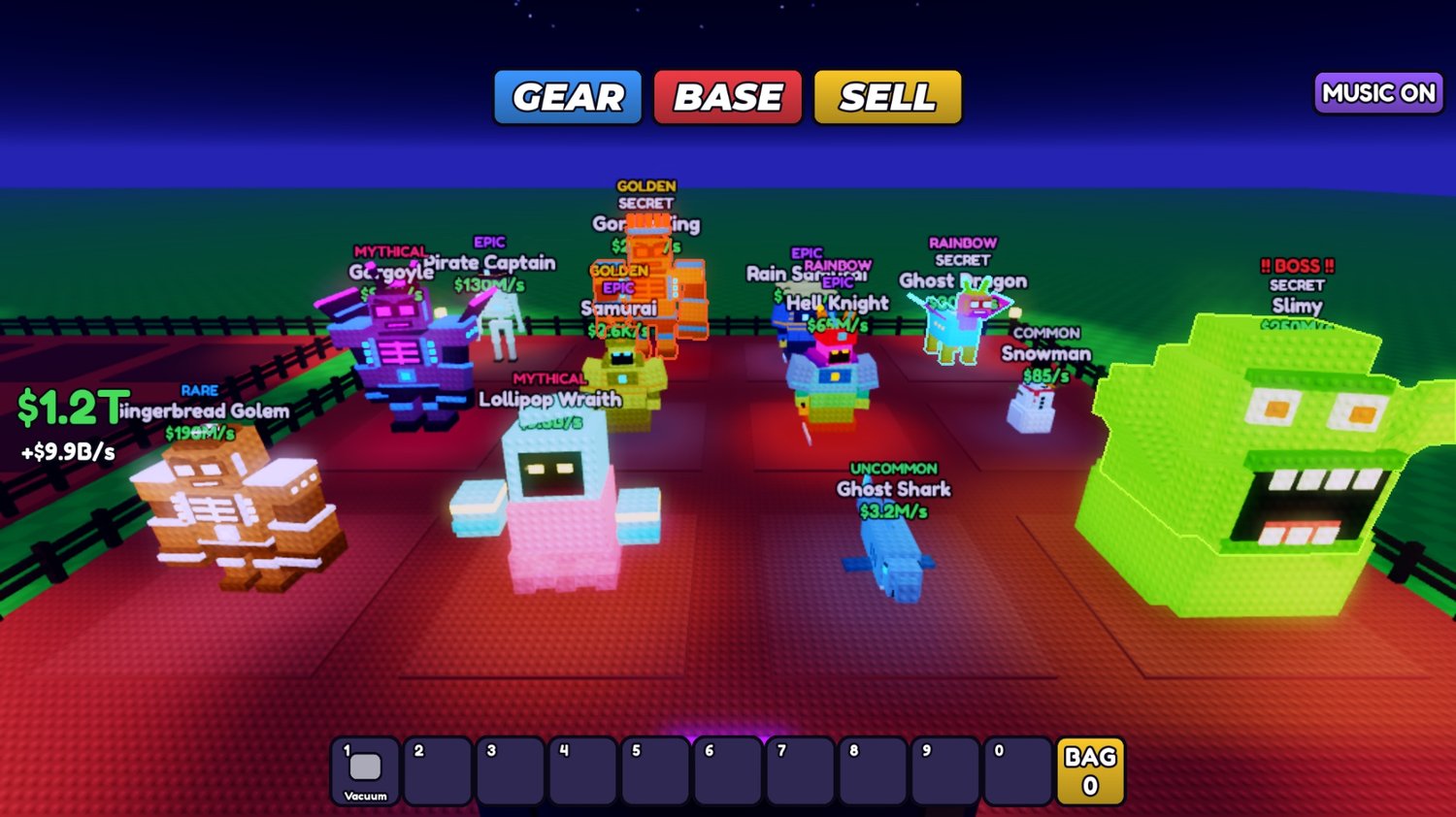 Multiple themed ghost exploration biomes