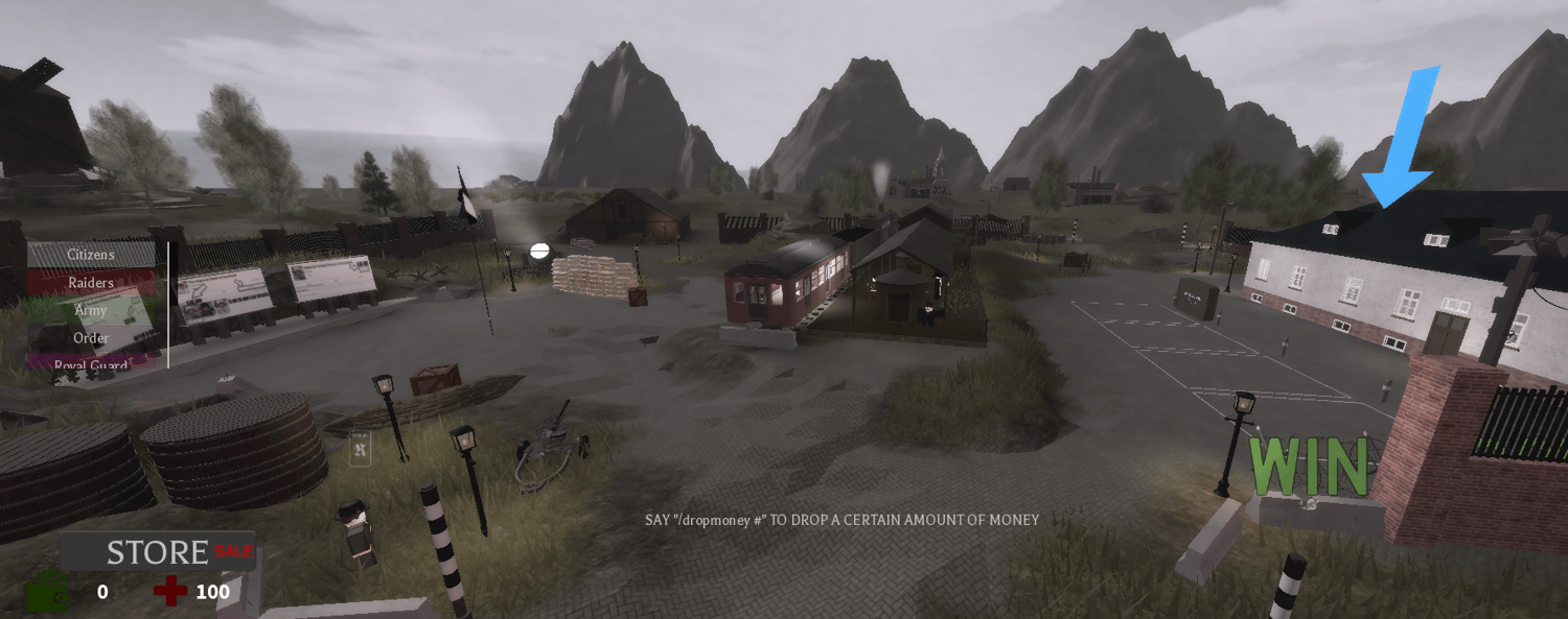 Fortified city walls and surrounding mountain terrain