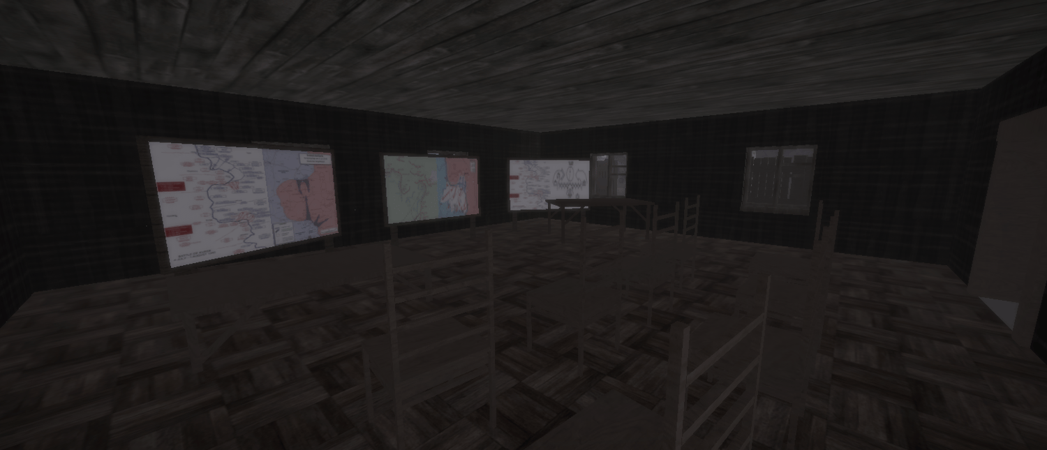 Covered machine-gun emplacement with sandbag defenses