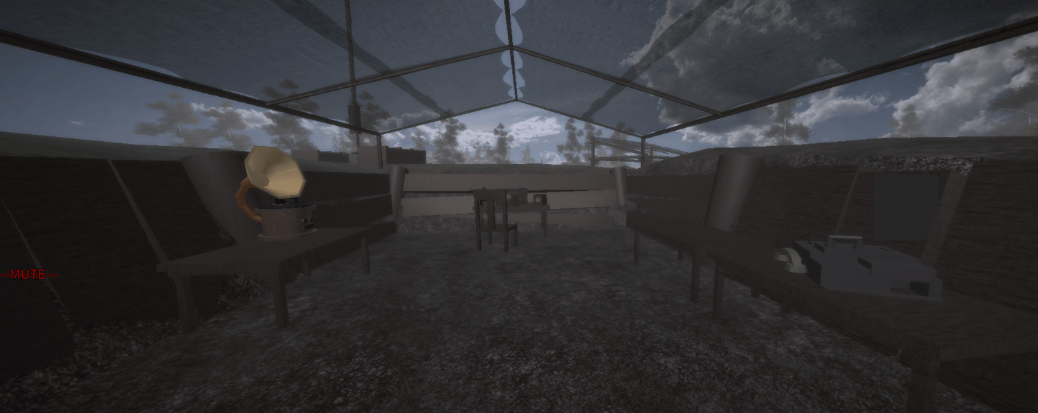 Military battlefield map with cloudy skies and Soviet flags