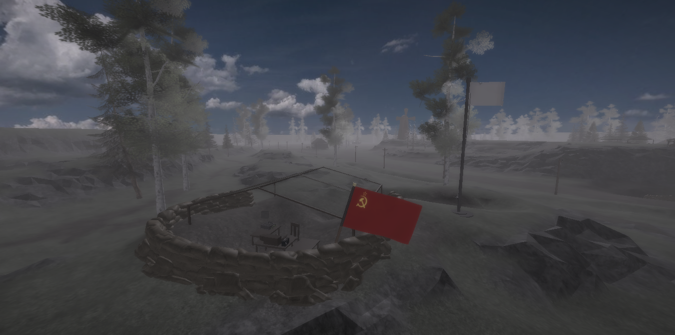 Battle of Kursk Soviet military battlefield with sandbag positions