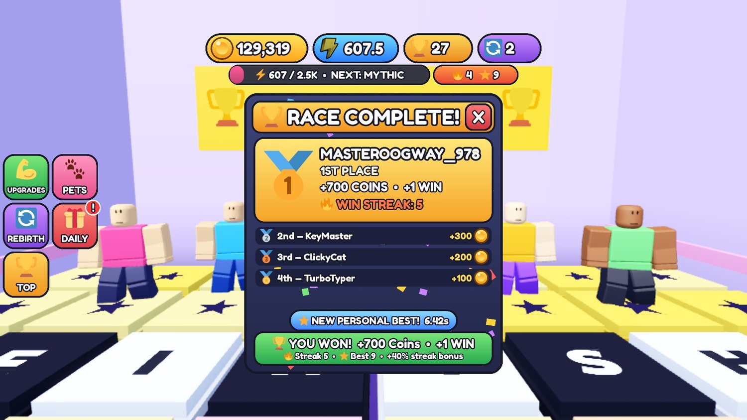 Daily quests and task rewards interface