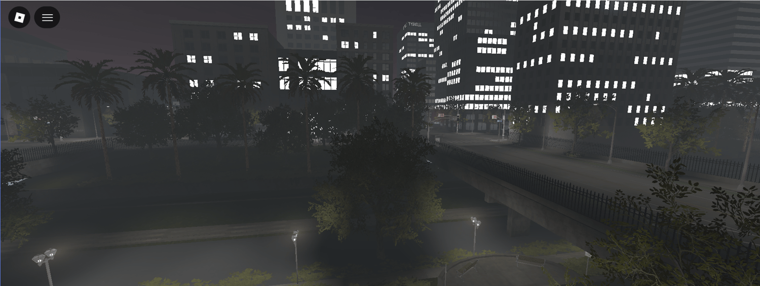 Realistic American city intersection with traffic lights