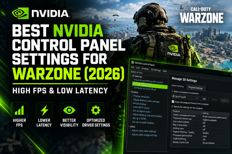 Best NVIDIA Control Panel Settings for Warzone (2026)