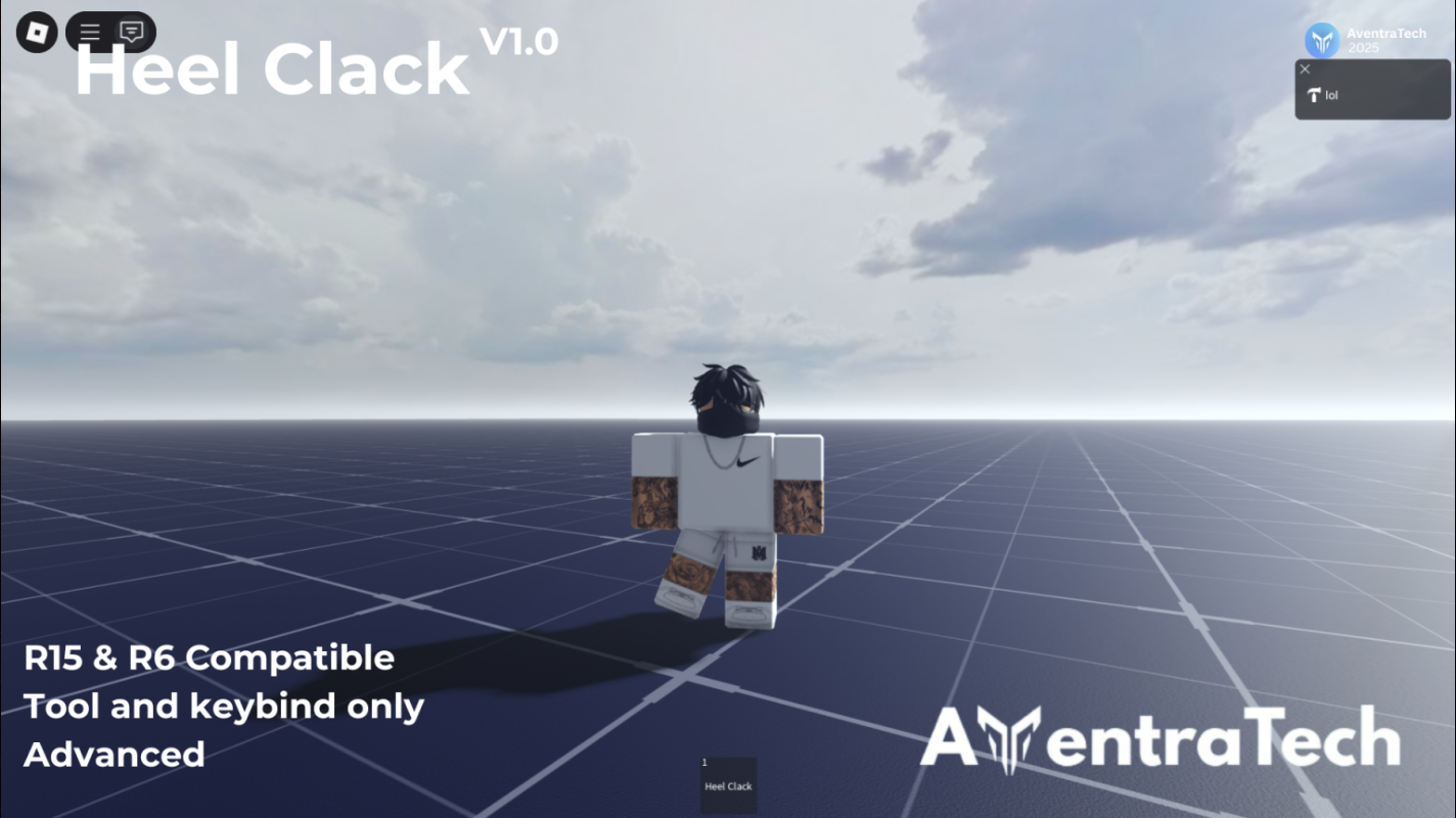Heel Clack system demonstration in Roblox