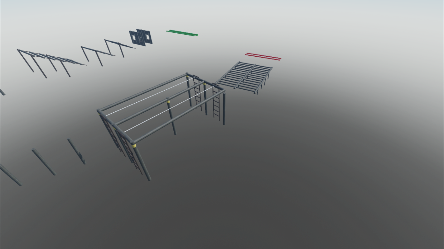 Individual modular obstacle course structures