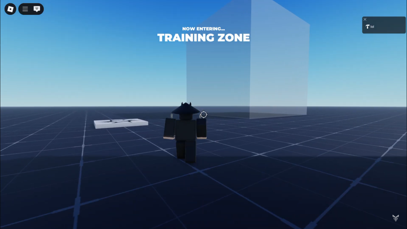 Animated notification displaying a training zone title