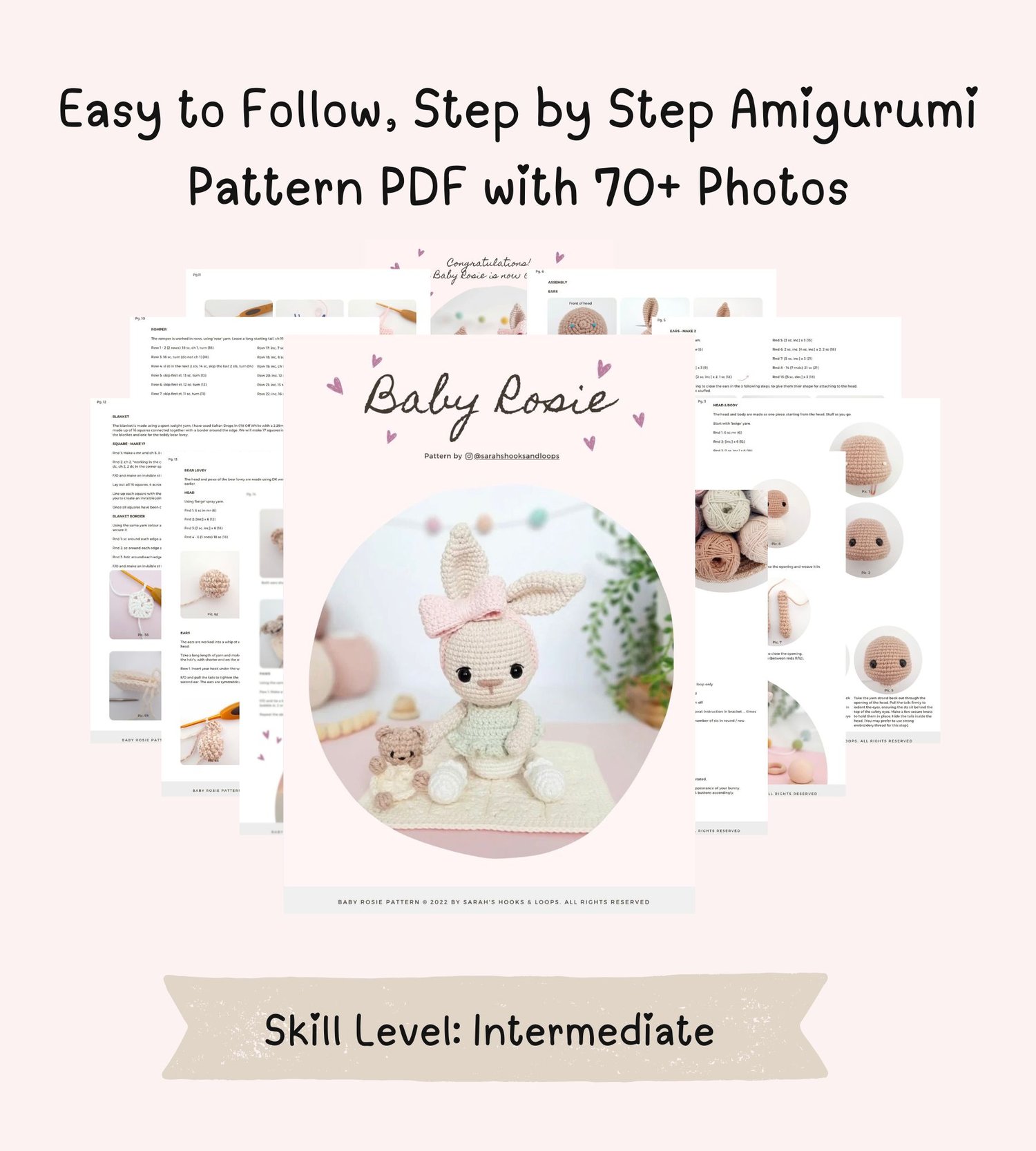 Amigurumi Crochet Bunny Pattern PDF