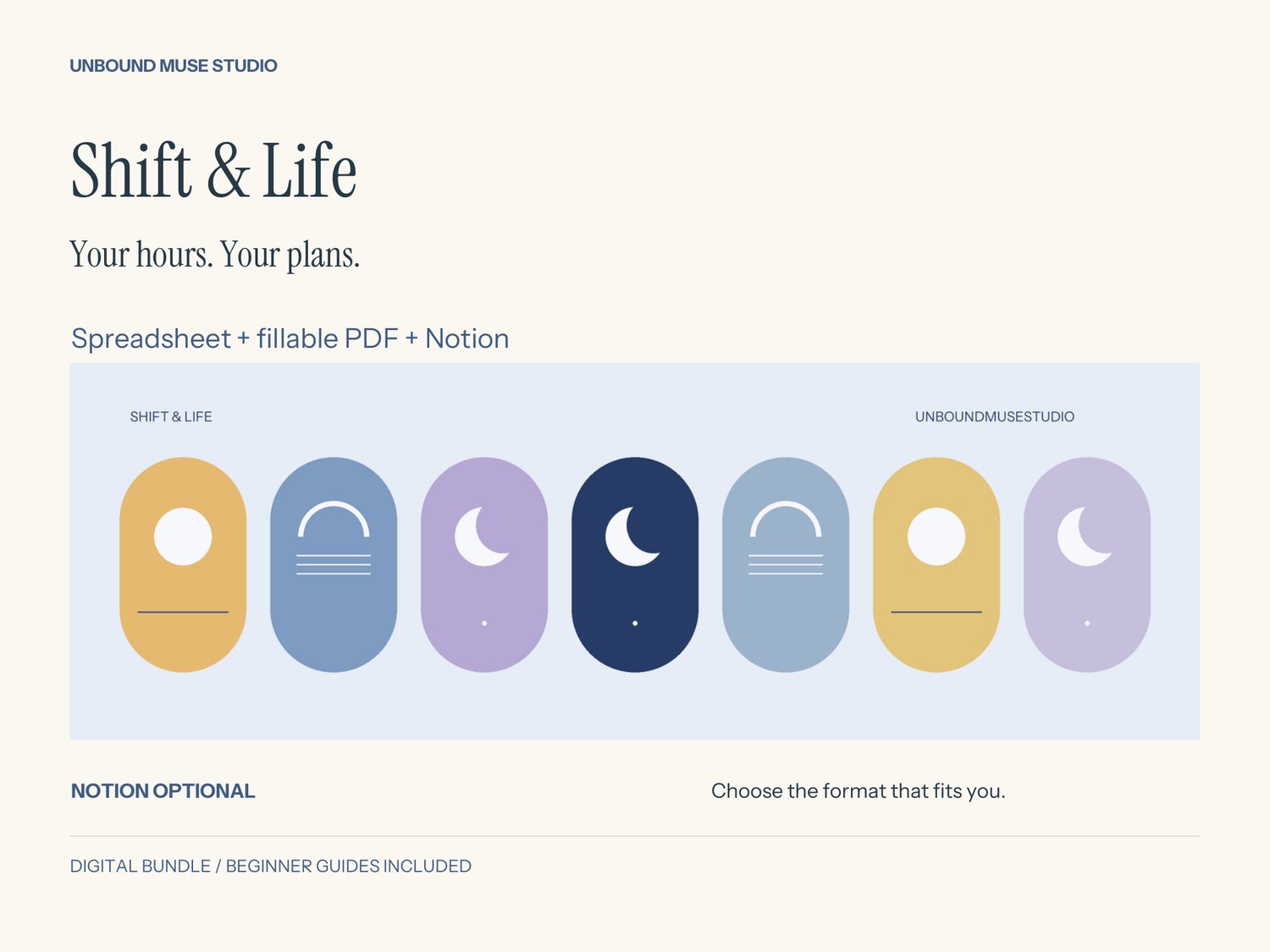 Shift Planner & Hours Tracker | Shift & Life digital bundle cover.
