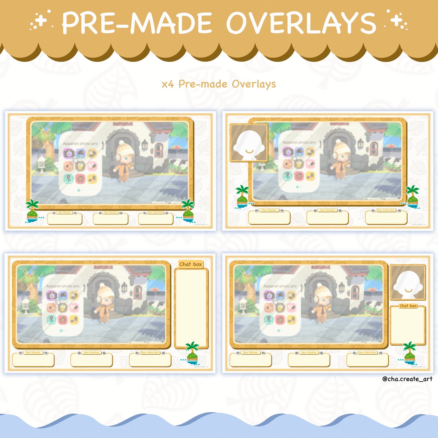 Overlay Package #streamoverlay #stream #overlay #acnh #twitch #youtube