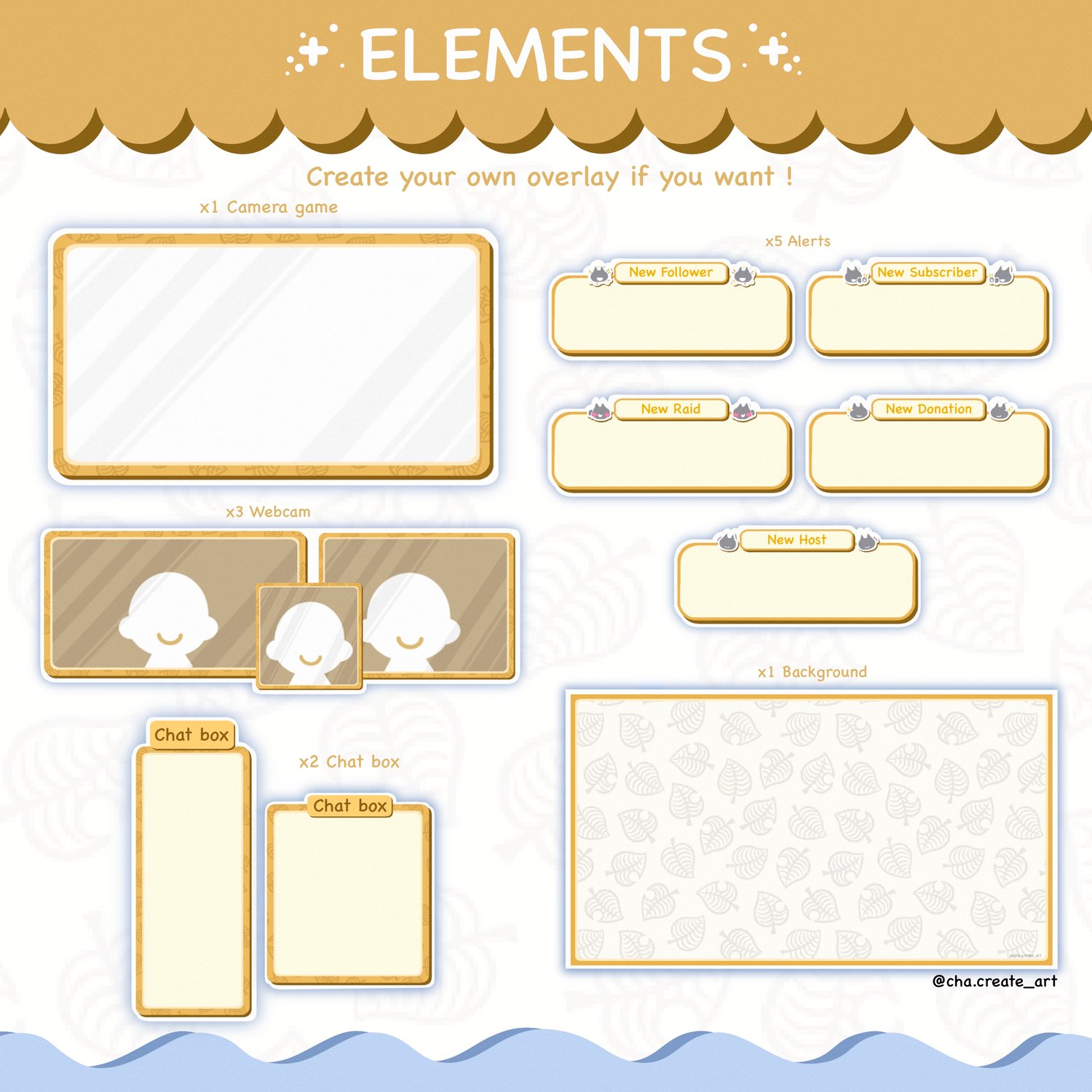 Overlay Package #streamoverlay #stream #overlay #acnh #twitch #youtube