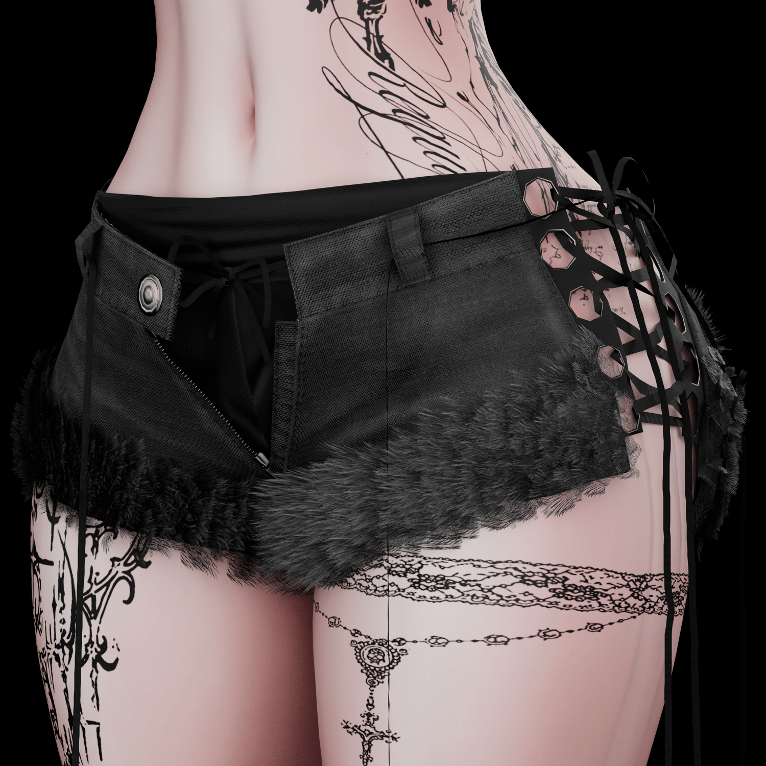 Fur Shorts