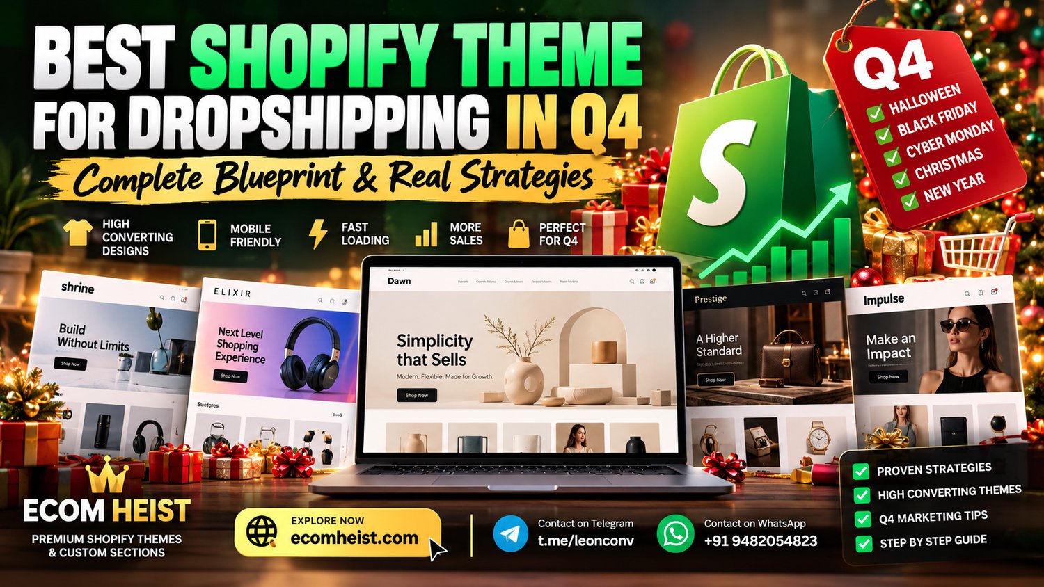 Best Shopify Theme for Dropshipping Q4 2026 | ECOM HEIST Complete Blueprint and Marketing Strategies
