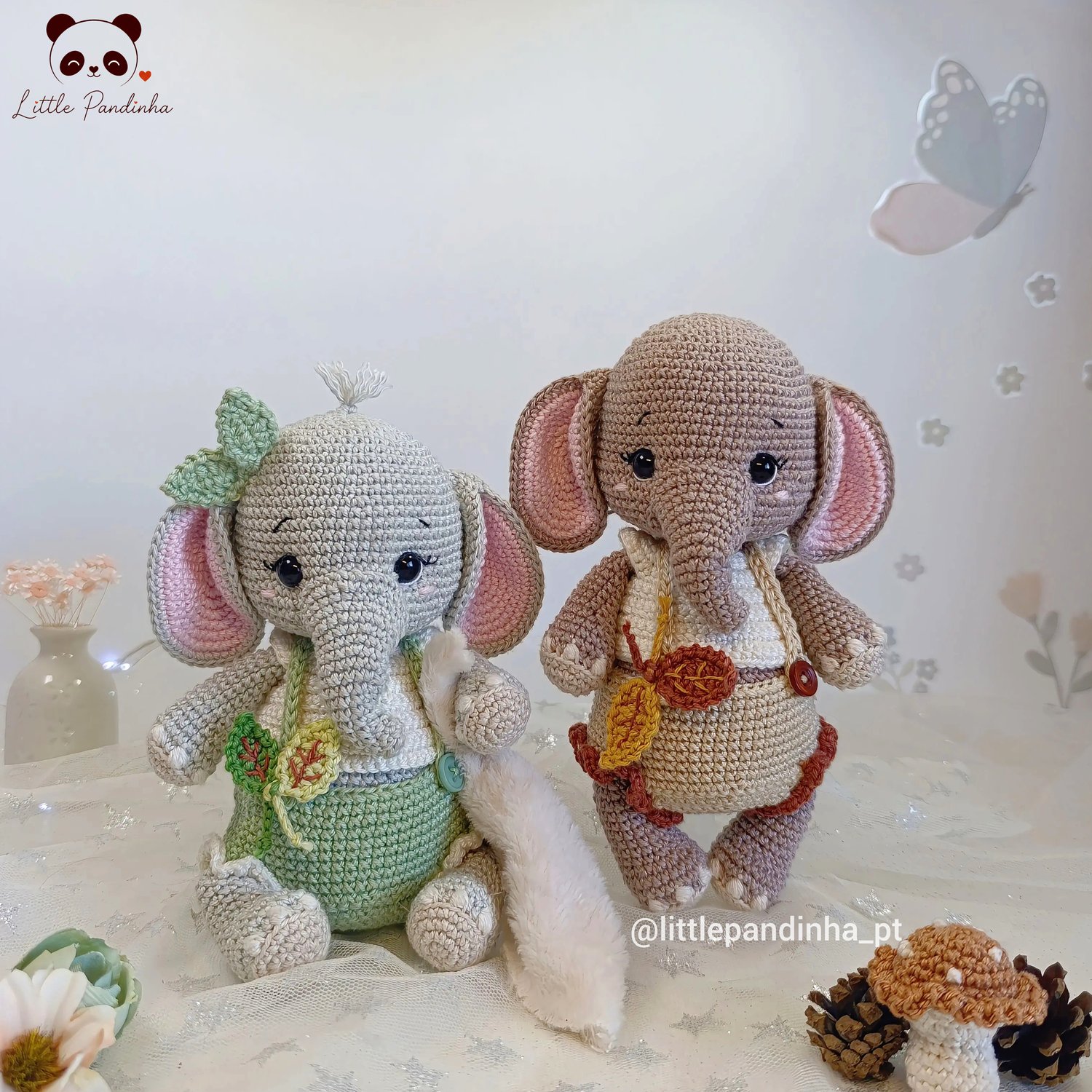 Elephant Crochet Pattern PDF, Amigurumi Elephant Pattern, Cute Baby Elephant
