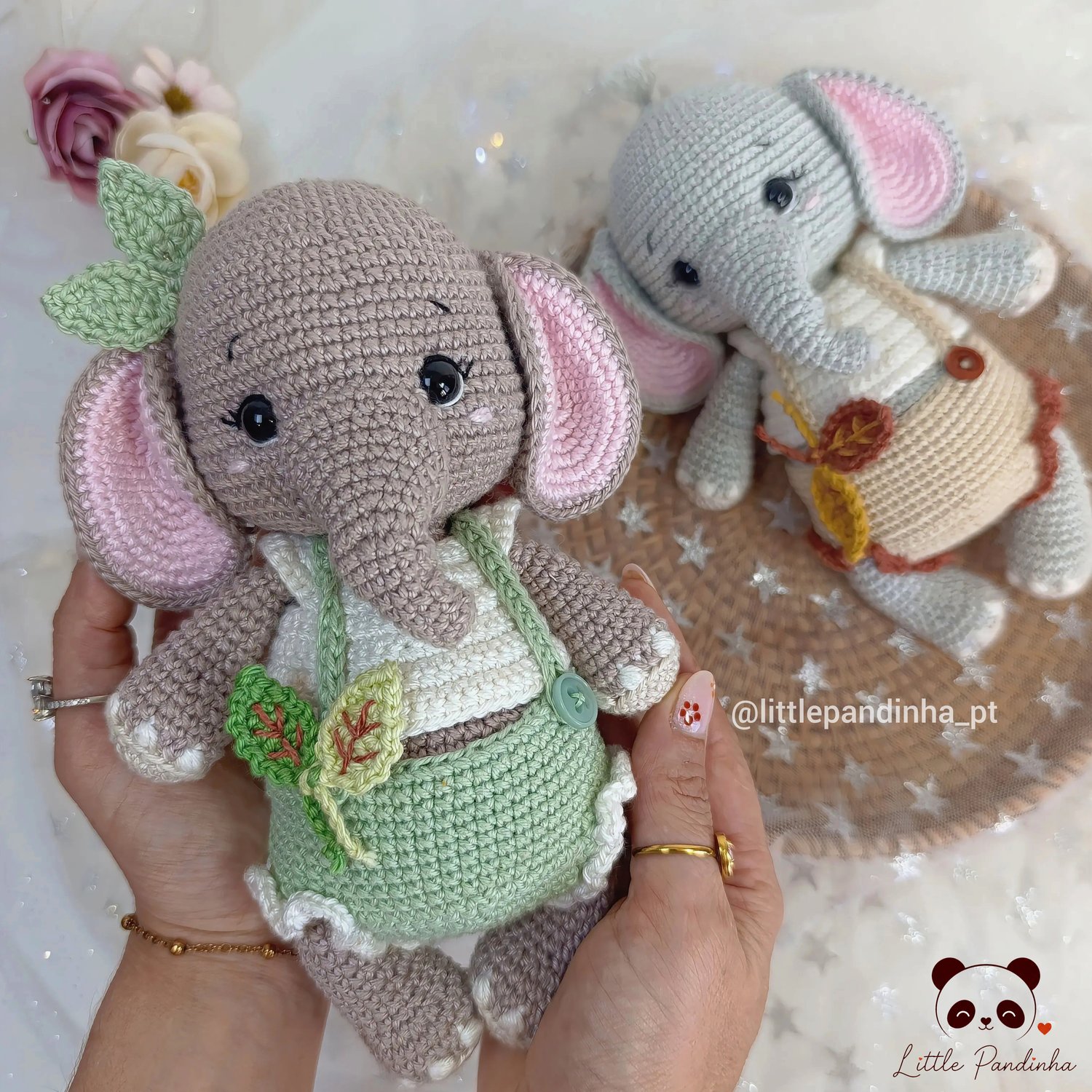 Elephant Crochet Pattern PDF, Amigurumi Elephant Pattern, Cute Baby Elephant
