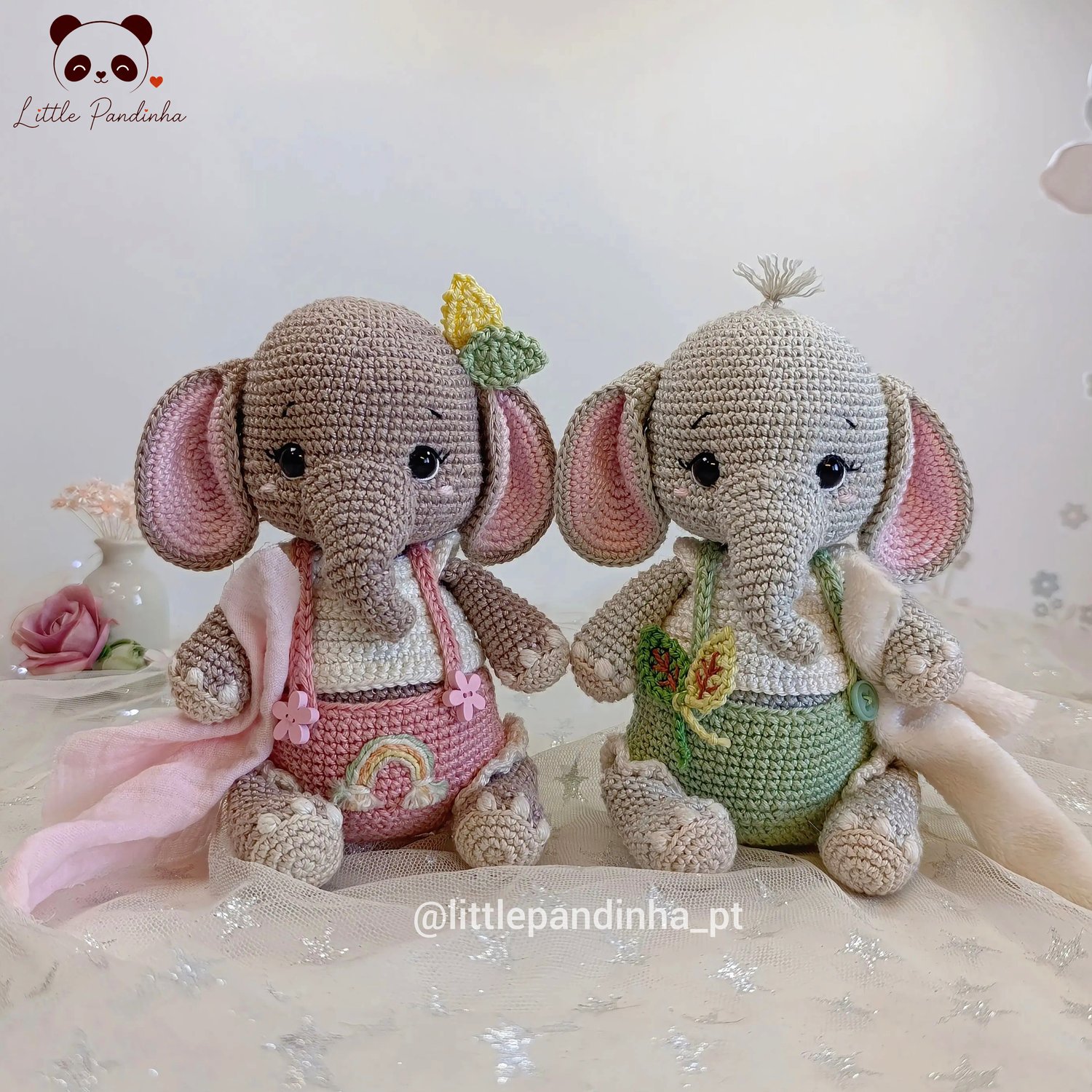 Elephant Crochet Pattern PDF, Amigurumi Elephant Pattern, Cute Baby Elephant
