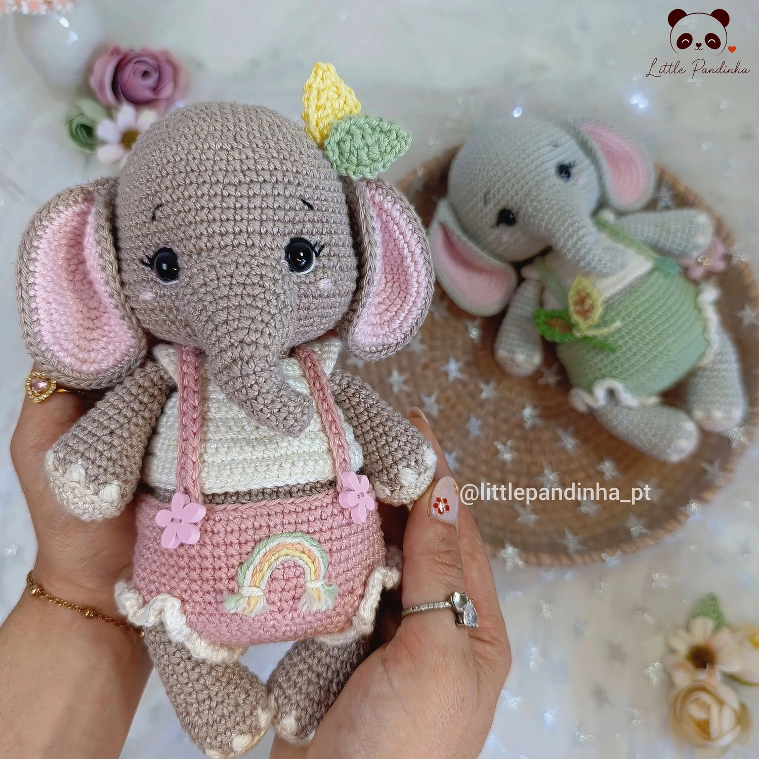 Elephant Crochet Pattern PDF, Amigurumi Elephant Pattern, Cute Baby Elephant