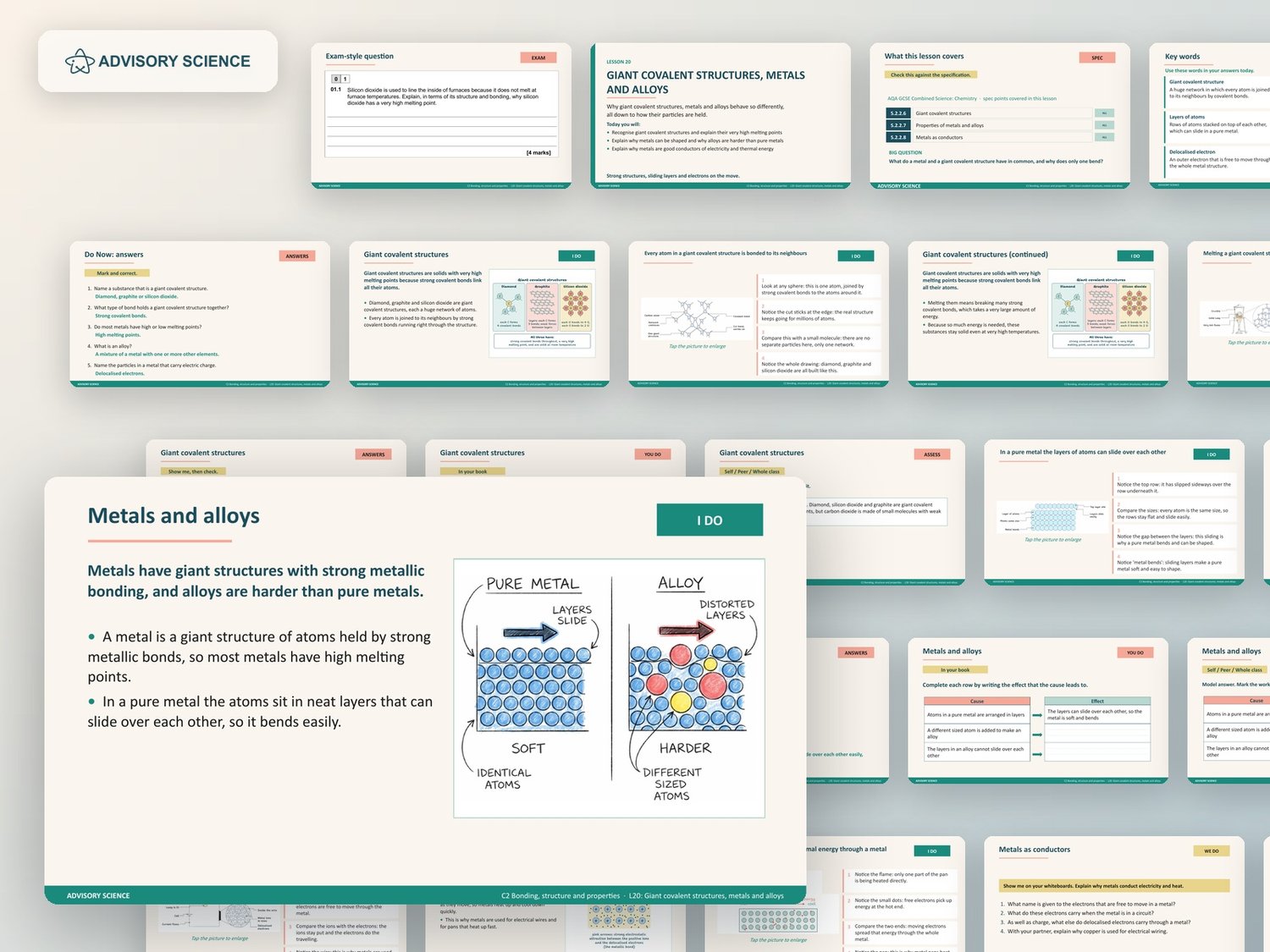 Bonding, Structure and Properties Lessons PowerPoint | AQA GCSE Combined Science Chemistry C2, 10 Lessons: preview page 3 of 3