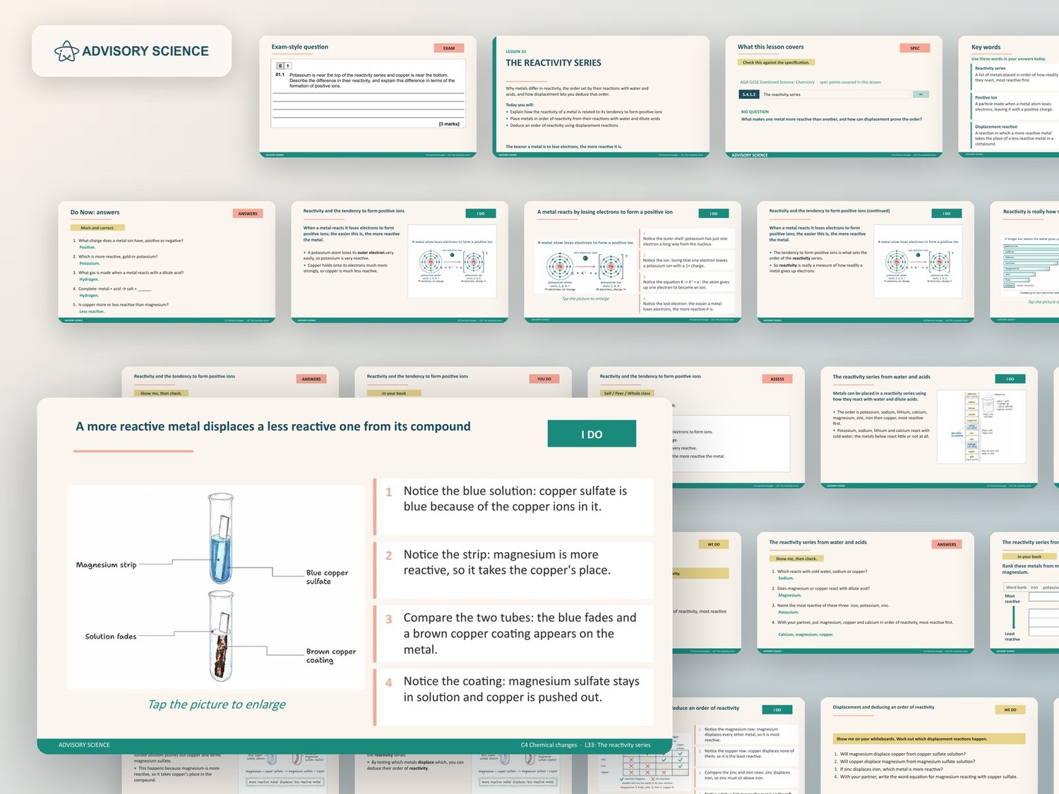 Chemical Changes Lessons PowerPoint | AQA GCSE Combined Science Chemistry C4, 11 Lessons: preview page 3 of 3
